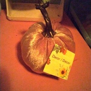 Pink pumpkin decor